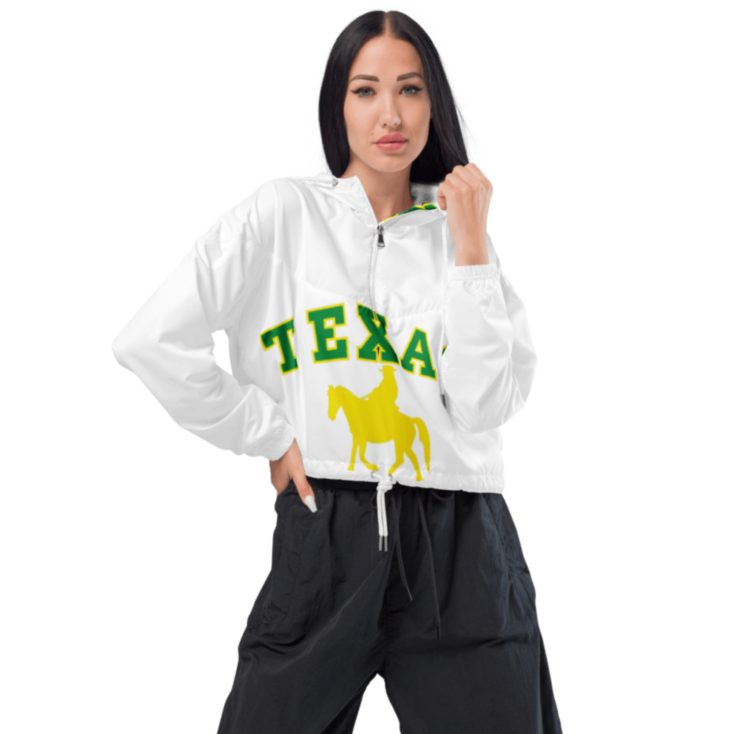 Texas Women's Cropped Windbreaker