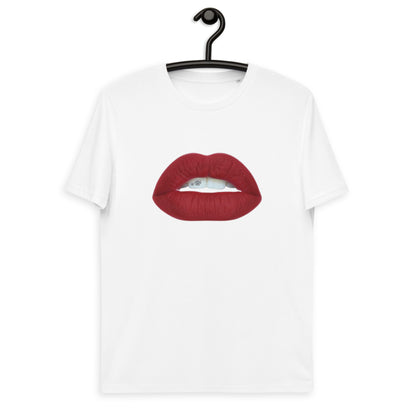 Red lips organic cotton t-shirt PREMIUM