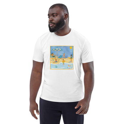 Beach Drawing Unisex Organic Cotton T-shirt PREMIUM