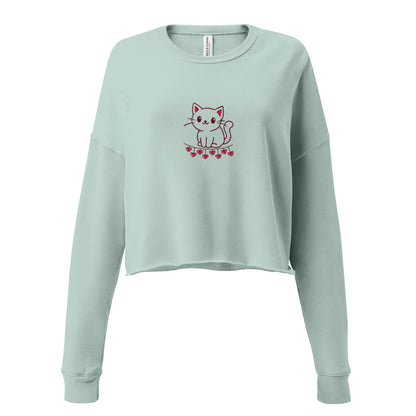 Cats rule the world Crop Sweatshirt