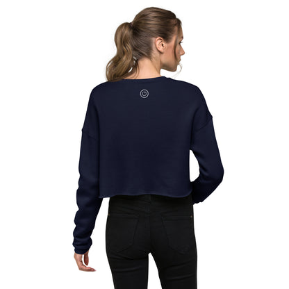 Navy Blue Crop Sweatshirt