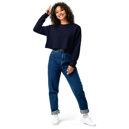 Navy Blue Crop Sweatshirt