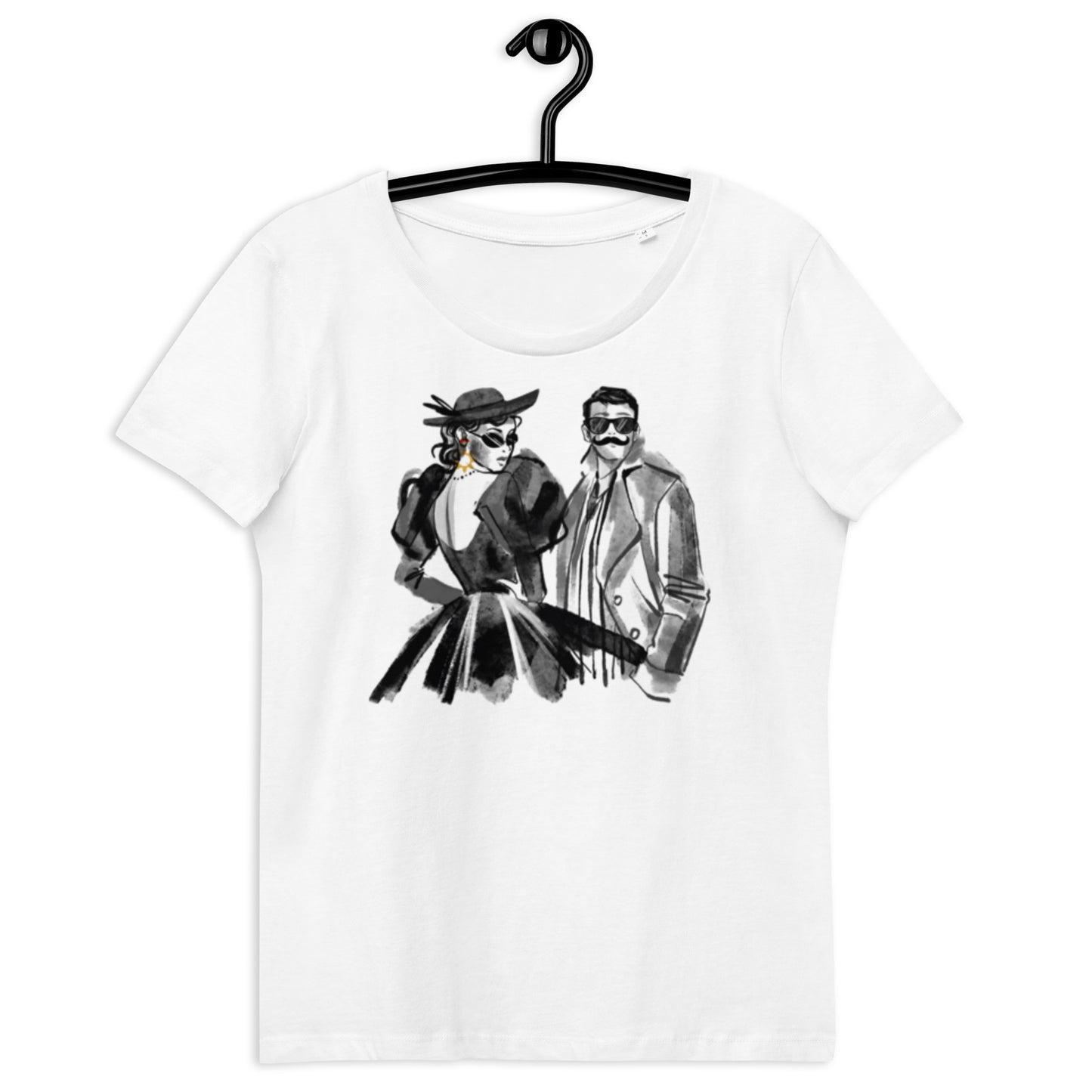 fashion couple design, Women's fitted eco tee