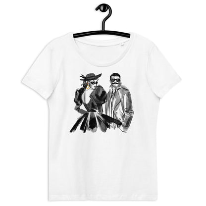 fashion couple design, Women's fitted eco tee